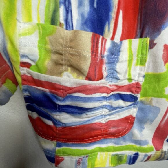 Toni Morgan  Art To Wear Jacket SZ XL  Pockets Full Zip Abstract Modern - Picture 10 of 16